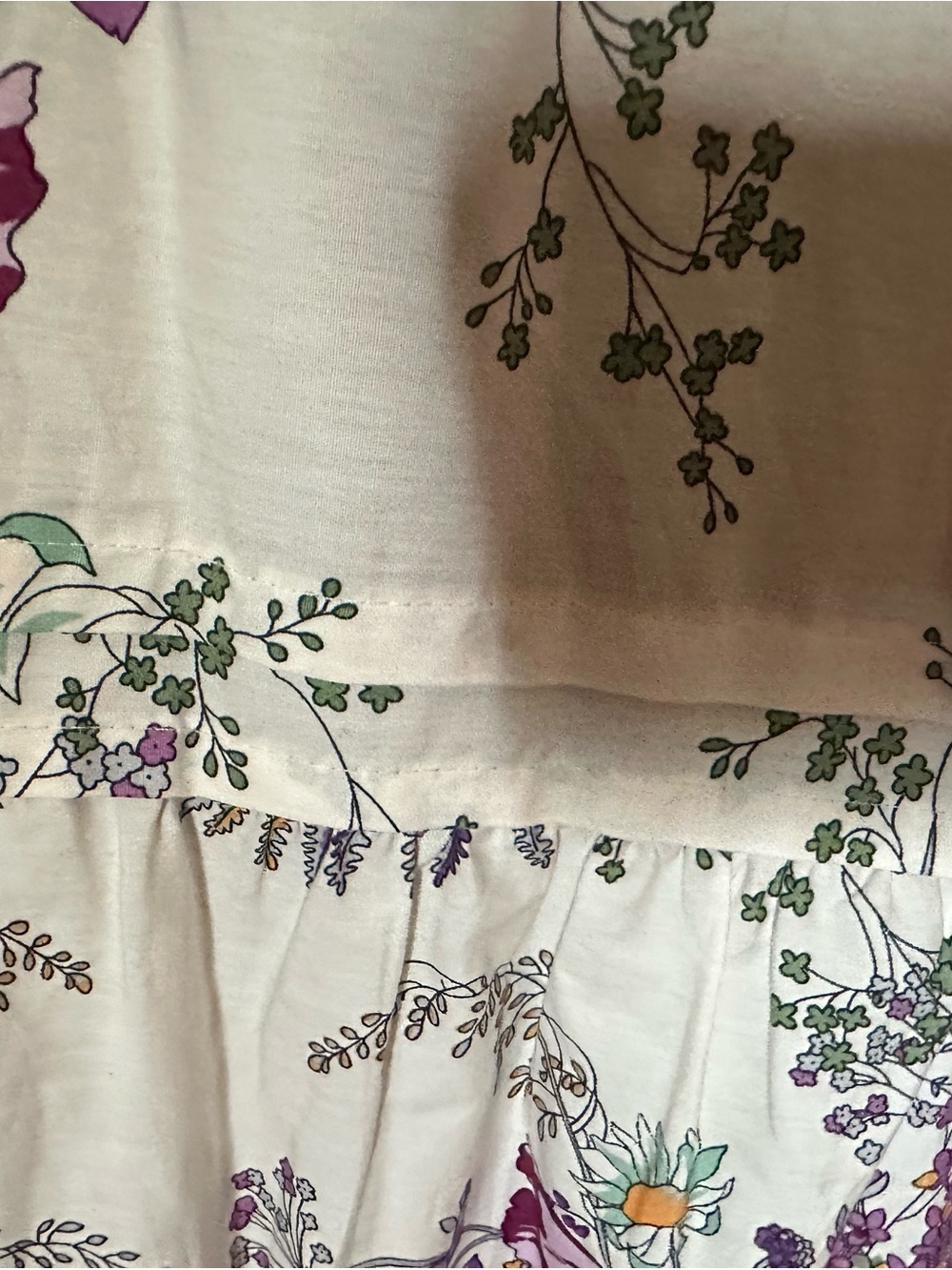 NWT Anthropologie Somerset 2x Floral Maxi Dress with Pink Trim Purple Accents - Picture 8 of 8